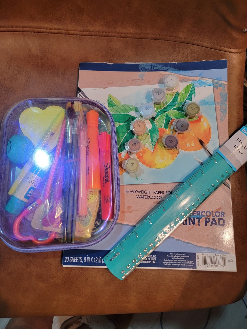 Art Supply Bundle with Watercolor Paint Pad and Tools